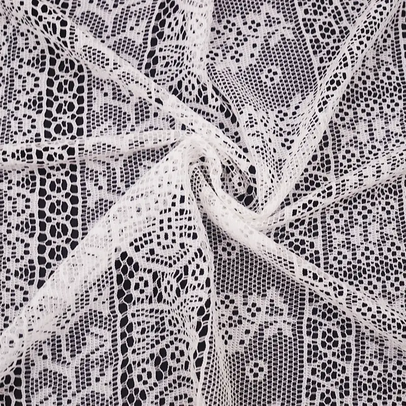 China Fabric for Shirt,Blouse,Skirt,Skirt  Lace Knit Fabric Nylon Spandex white color buy from China wholesaler bulk order at wholesale price free worldwide shipping Alibaba
