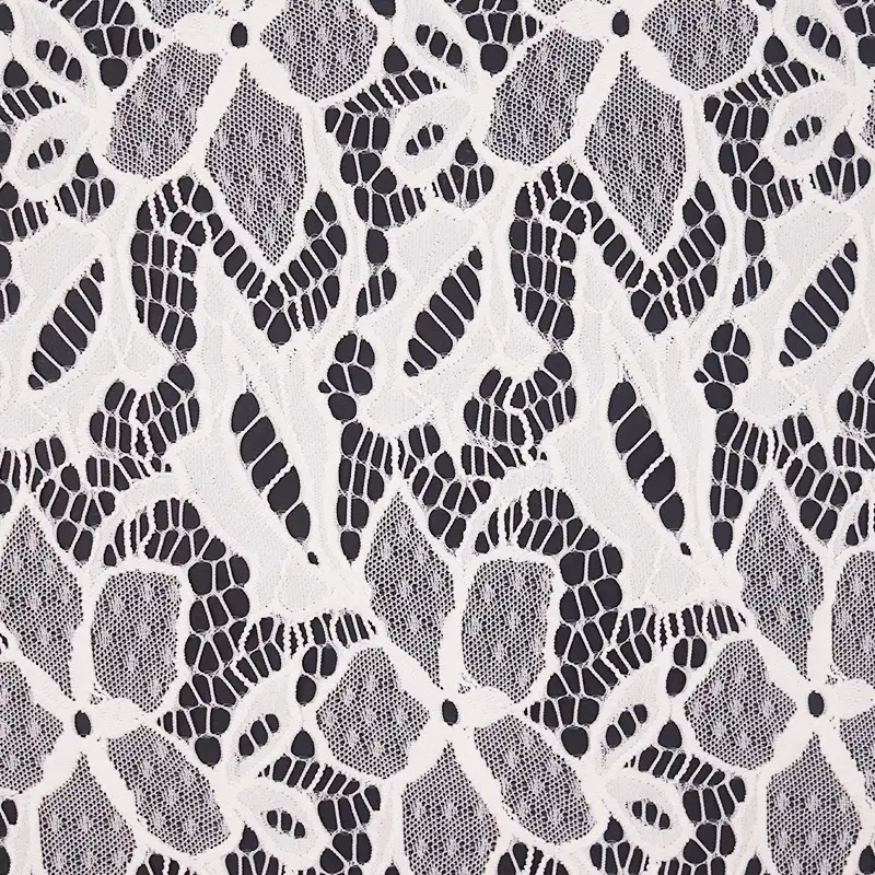China Fabric for Blouse,Skirt,Skirt  Lace Knit Fabric Nylon Spandex white color buy from China wholesaler bulk order at wholesale price free worldwide shipping Alibaba