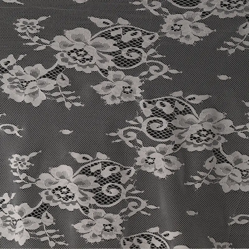 China Fabric for Shirt,Polo Shirt,Blouse,Shirt Long Sleeve Zipper ,Polo T-shirt ,Skirt  Lace Knit Fabric Nylon white color buy from China wholesaler bulk order at wholesale price free worldwide shipping Alibaba