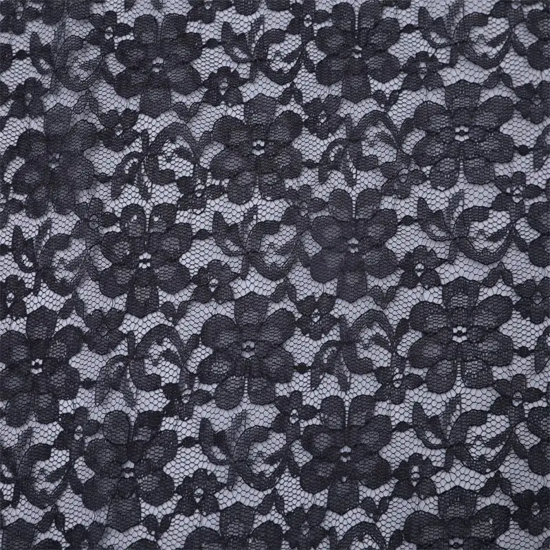 China Fabric for Blouse,Skirt,Shirt Long Sleeve Button ,Dresses (Cardigan Button) ,Skirt  Lace Knit Fabric Nylon black color buy from China wholesaler bulk order at wholesale price free worldwide shipping Alibaba