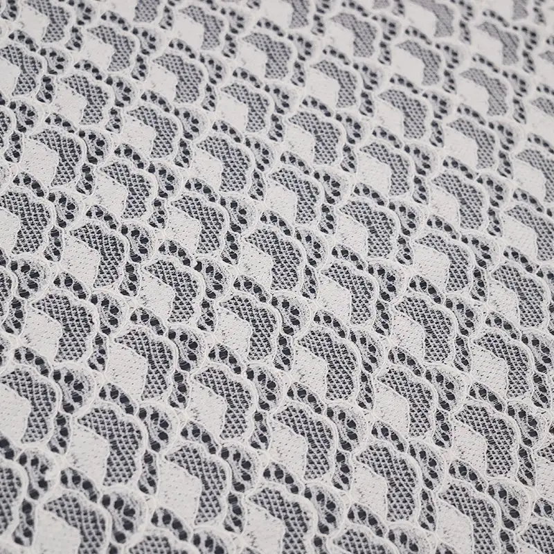 China Fabric for Blouse,Skirt,Shirt Long Sleeve Button ,Dresses (Pullover) ,Skirt  Lace Knit Fabric Nylon Spandex white color buy from China wholesaler bulk order at wholesale price free worldwide shipping Alibaba