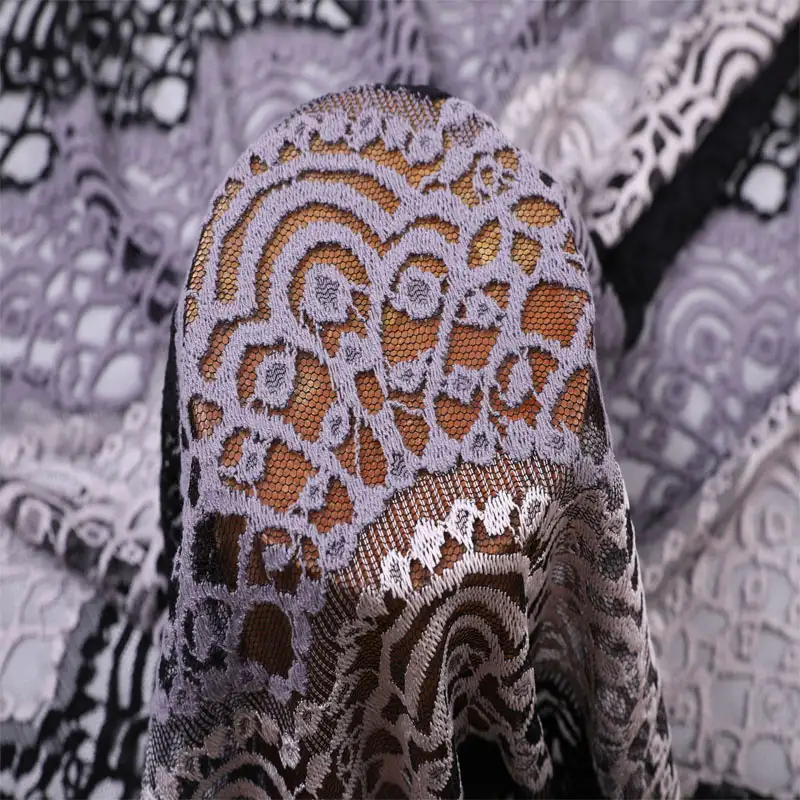 China Fabric for Blouse,Skirt,Shirt Long Sleeve Button ,Skirt  Lace Knit Fabric Polyester Spandex purple color buy from China wholesaler bulk order at wholesale price free worldwide shipping Alibaba