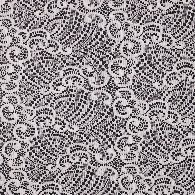 China Fabric for Blouse,Skirt,Shirt Long Sleeve Button ,Dresses (Cardigan Button) ,Skirt  Lace Knit Fabric Nylon Spandex white color buy from China wholesaler bulk order at wholesale price free worldwide shipping Alibaba