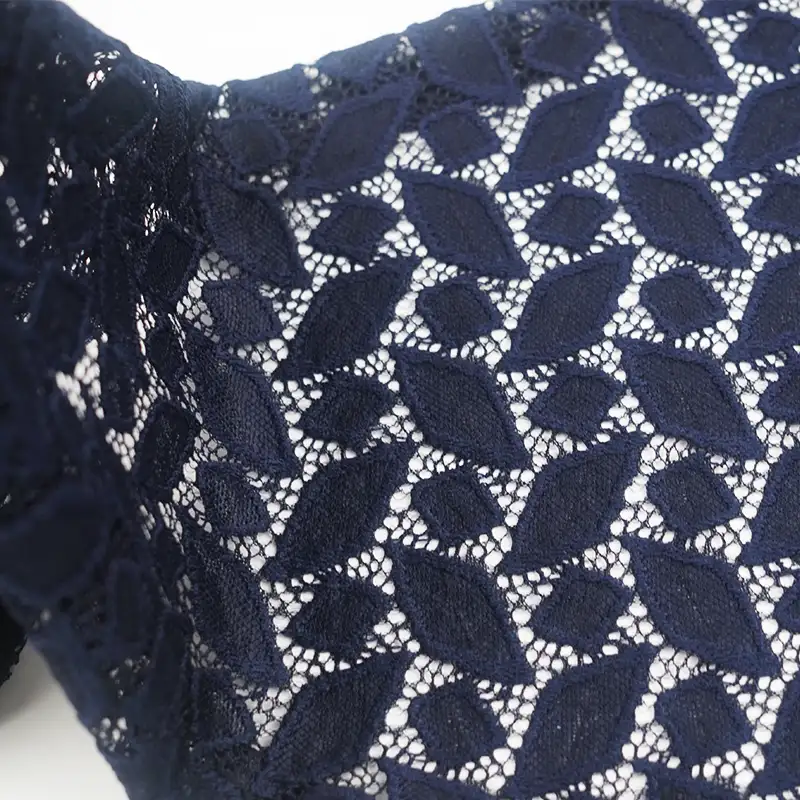 China Fabric for Blouse,Skirt,Shirt Long Sleeve Button ,Dresses (Cardigan Button) ,Skirt  Lace Knit Fabric Nylon Spandex blue color buy from China wholesaler bulk order at wholesale price free worldwide shipping Alibaba