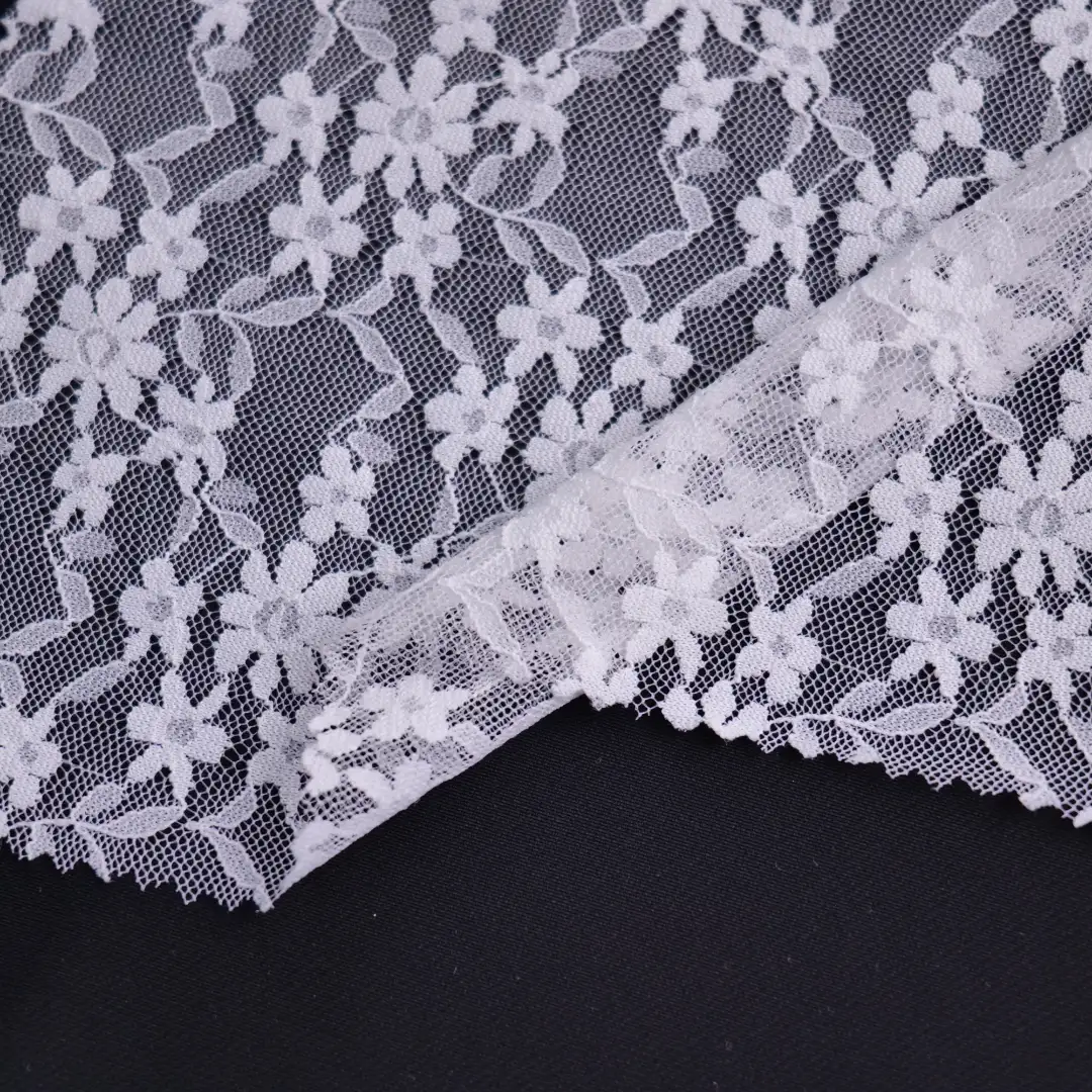 China Fabric for Blouse,Shirt Long Sleeve Button ,Skirt  Lace Knit Fabric Polyamide Spandex white color buy from China wholesaler bulk order at wholesale price free worldwide shipping Alibaba