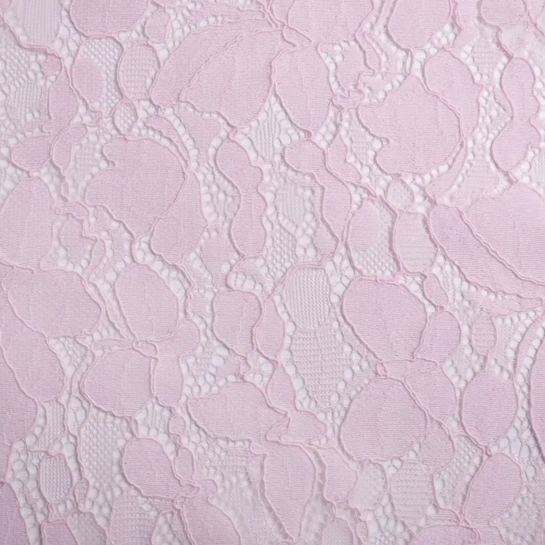 China Fabric for Blouse,Shirt Half Sleeve Button ,Dresses (Cardigan Button) ,Skirt  Lace Knit Fabric Cotton Nylon Rayon pink color buy from China wholesaler bulk order at wholesale price free worldwide shipping Alibaba