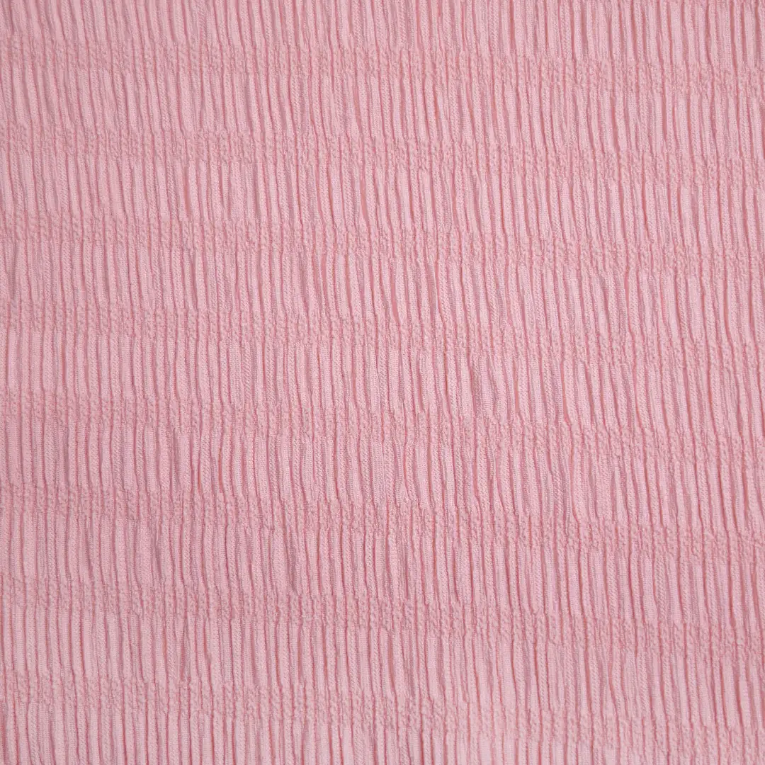 China Fabric for Polo Shirt,Blouse,Dresses (Cardigan Button) ,Skirt  Lace Knit Fabric Polyester Spandex pink color buy from China wholesaler bulk order at wholesale price free worldwide shipping Alibaba