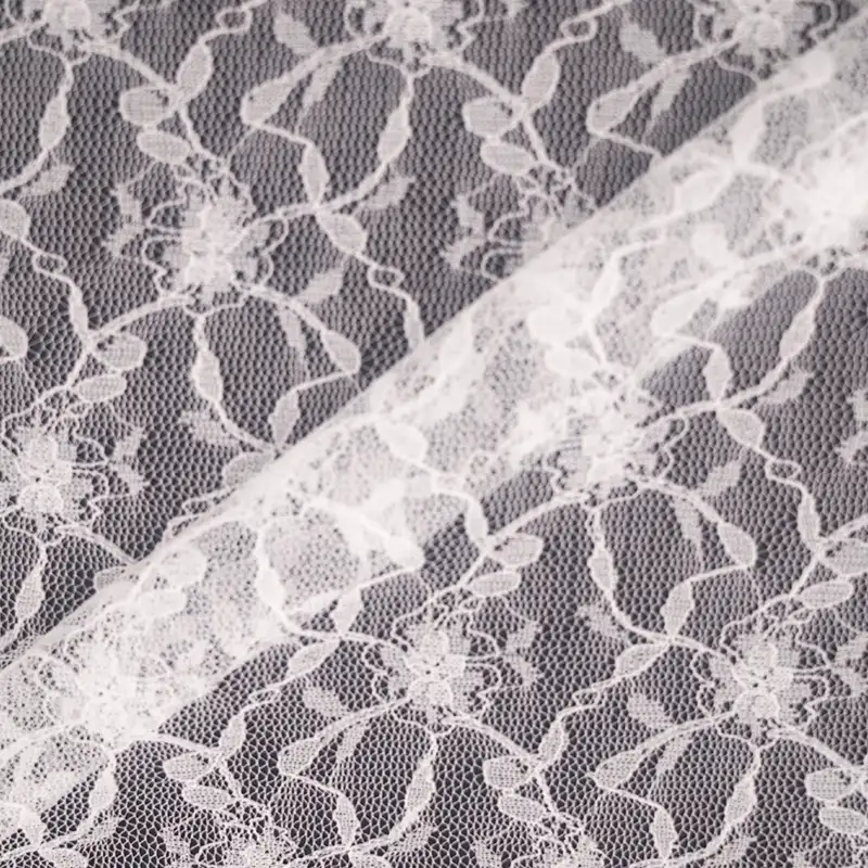 China Fabric for Blouse,Skirt,Shirt Long Sleeve Button ,Dresses (Cardigan Button) ,Skirt  Lace Knit Fabric Nylon Spandex white color buy from China wholesaler bulk order at wholesale price free worldwide shipping Alibaba