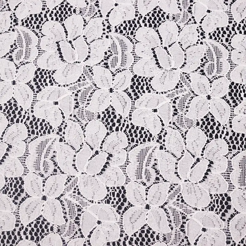 China Fabric for Blouse,Skirt,Shirt Long Sleeve Button ,Skirt  Lace Knit Fabric Nylon Spandex white color buy from China wholesaler bulk order at wholesale price free worldwide shipping Alibaba