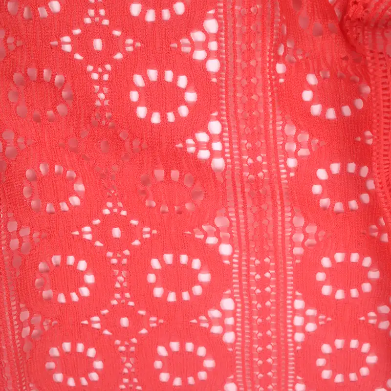 China Fabric for Shirt,Blouse,Shirt Long Sleeve Button ,Dresses (Pullover) ,Skirt  Lace Knit Fabric Nylon Spandex red color buy from China wholesaler bulk order at wholesale price free worldwide shipping Alibaba