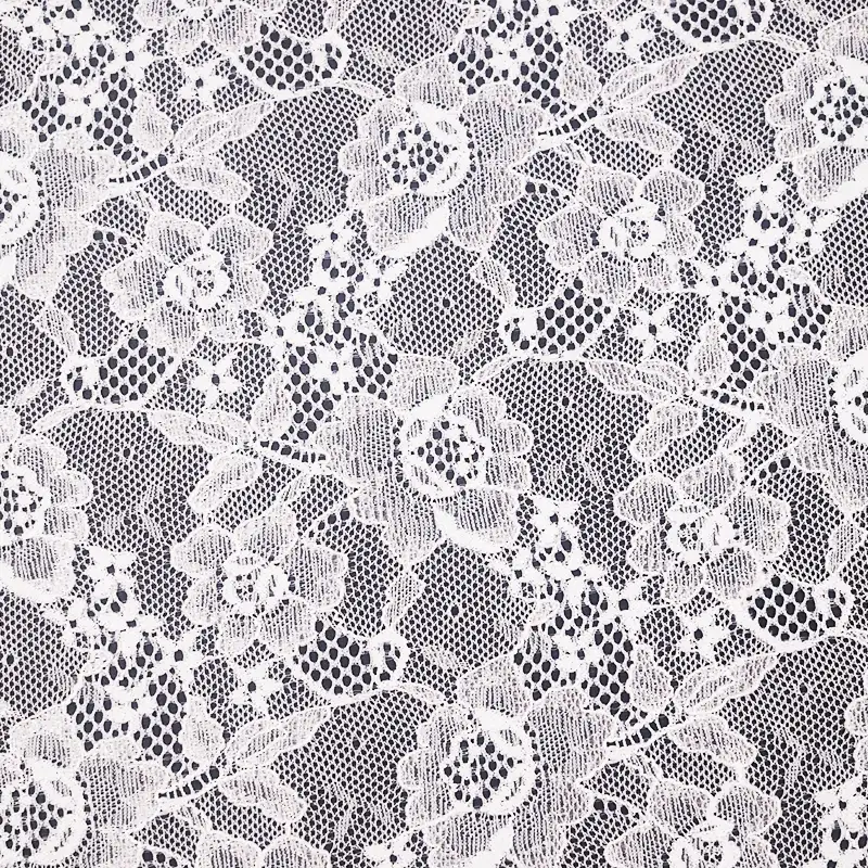 China Fabric for Blouse,Skirt,Shirt Long Sleeve Button ,Dresses (Cardigan Button)  Lace Knit Fabric Nylon Spandex white color buy from China wholesaler bulk order at wholesale price free worldwide shipping Alibaba