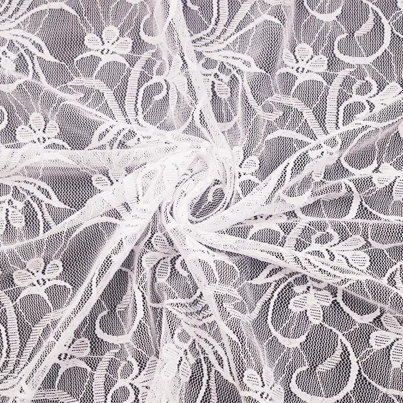 China Fabric for Blouse,Skirt,Shirt Long Sleeve Button  Lace Knit Fabric Nylon Spandex white color buy from China wholesaler bulk order at wholesale price free worldwide shipping Alibaba