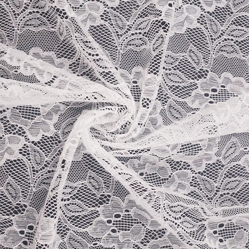 China Fabric for Blouse,Skirt,Shirt Half Sleeve Button ,Dresses (Pullover) ,Skirt  Lace Knit Fabric Nylon Spandex white color buy from China wholesaler bulk order at wholesale price free worldwide shipping Alibaba