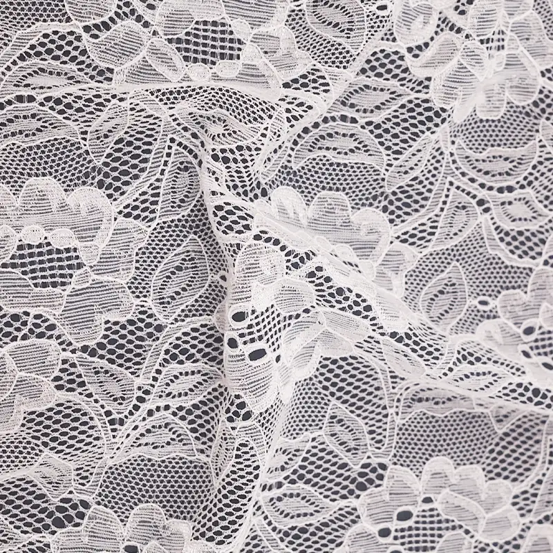 China Fabric for Blouse,Skirt,Shirt Half Sleeve Button ,Dresses (Pullover) ,Skirt  Lace Knit Fabric Nylon Spandex white color buy from China wholesaler bulk order at wholesale price free worldwide shipping Alibaba