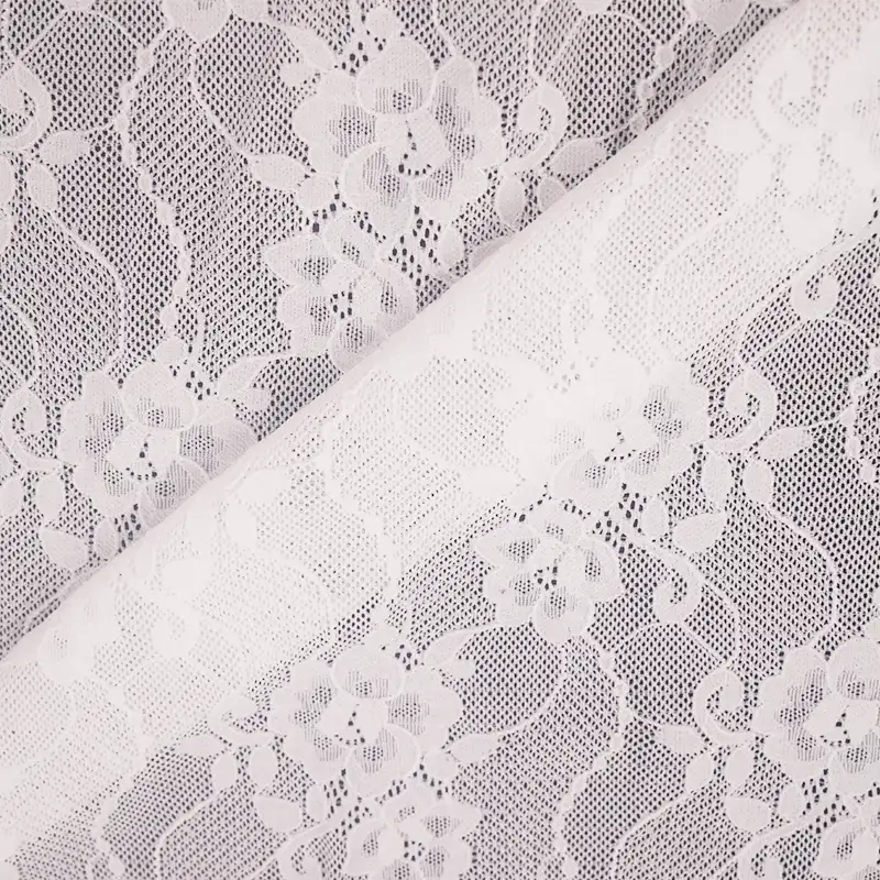 China Fabric for Blouse,Skirt,Skirt  Lace Knit Fabric Nylon Spandex white color buy from China wholesaler bulk order at wholesale price free worldwide shipping Alibaba