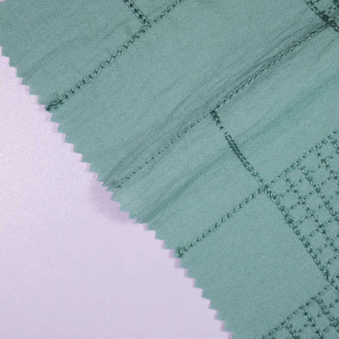 China Fabric for Blouse,Over Shirt Schiffli Synthetic Woven Fabric Rayon Nylon green color buy from China wholesaler bulk order at wholesale price free worldwide shipping Alibaba