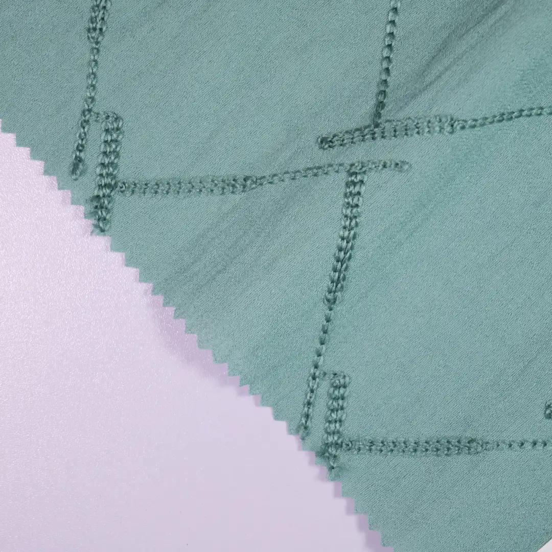 China Fabric for Blouse,Skirt,Over Shirt Schiffli Synthetic Woven Fabric Rayon Nylon green color buy from China wholesaler bulk order at wholesale price free worldwide shipping Alibaba