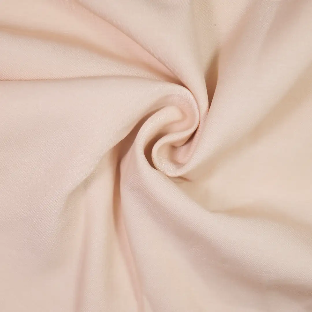 China Fabric for Shirt,Blouse,Crop Top,Skirt Polyester/Rayon Plain Woven Blended Fabric Polyester Rayon Bisque color buy from China wholesaler bulk order at wholesale price free worldwide shipping Alibaba