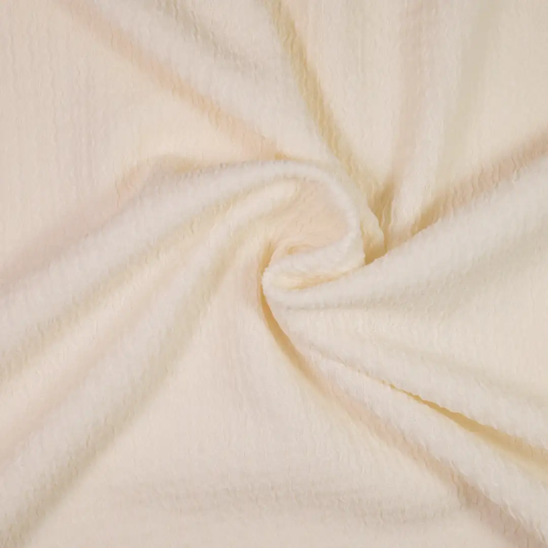 China Fabric for Round Neck Pullover ,Crew Neck Pullover ,Knitted Trousers  Tricot Knit Fabric Polyester Spandex Bisque color buy from China wholesaler bulk order at wholesale price free worldwide shipping Alibaba