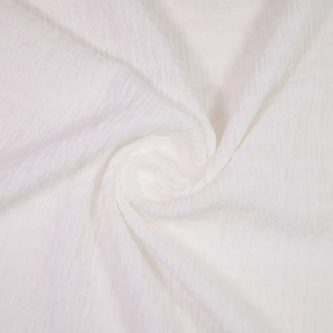 China Fabric for Round Neck Pullover ,Crop Top Pullover ,Knitted Trousers  Tricot Knit Fabric Polyester Spandex White color buy from China wholesaler bulk order at wholesale price free worldwide shipping Alibaba