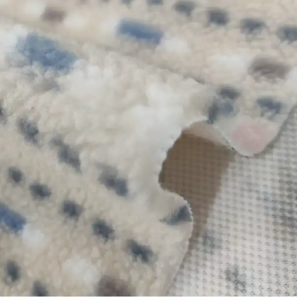 China Fabric for Jackets,Hoodie,Padded Jacket,Waist coat Borg Knit Fabric Polyester blue color buy from China wholesaler bulk order at wholesale price free worldwide shipping Alibaba