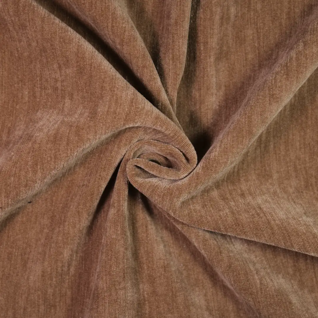 China Fabric for Blazer,Hoodie,Full-Zipper Cardigan ,Hoodie  ,Knitted Trousers ,Women's Pants  Double-side fleece Knit Fabric Polyester Spandex Brown color buy from China wholesaler bulk order at wholesale price free worldwide shipping Alibaba