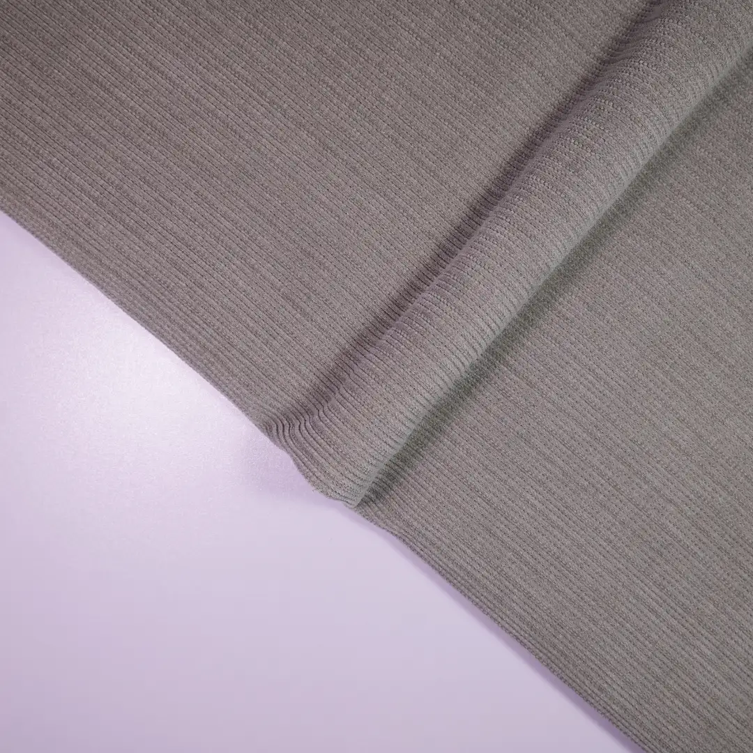 China Fabric for Pants,Hoodie  ,Knitted Trousers ,Over Shirt knitted Corduroy Knit Fabric Polyester Spandex Gray color buy from China wholesaler bulk order at wholesale price free worldwide shipping Alibaba