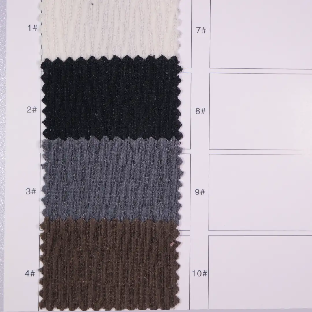 China Fabric for Pants,Suit,Half-Zipper Cardigan ,Hoodie   knitted Corduroy Knit Fabric Polyester Spandex Gray color buy from China wholesaler bulk order at wholesale price free worldwide shipping Alibaba