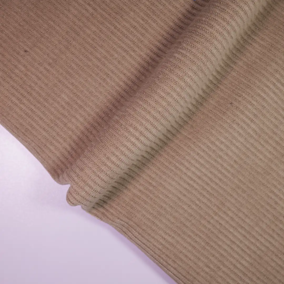 China Fabric for Pants,Blazer,Leggings,Knitted Trousers  knitted Corduroy Knit Fabric Polyester Spandex Khaki color buy from China wholesaler bulk order at wholesale price free worldwide shipping Alibaba