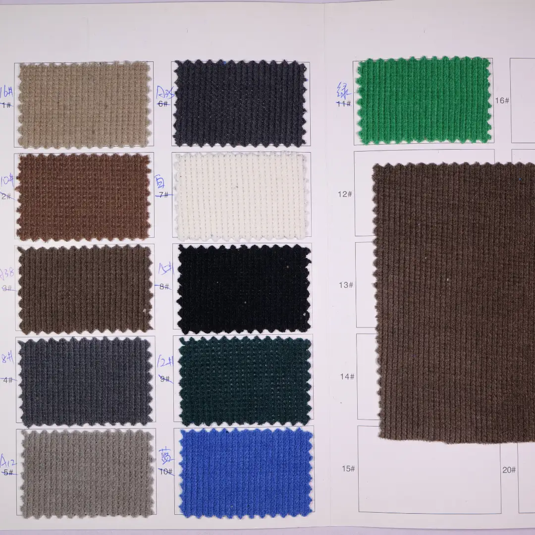 China Fabric for Pants,Suit Trouser,Blazer,Suit,Over Shirt knitted Corduroy Knit Fabric Polyester Spandex Brown color buy from China wholesaler bulk order at wholesale price free worldwide shipping Alibaba