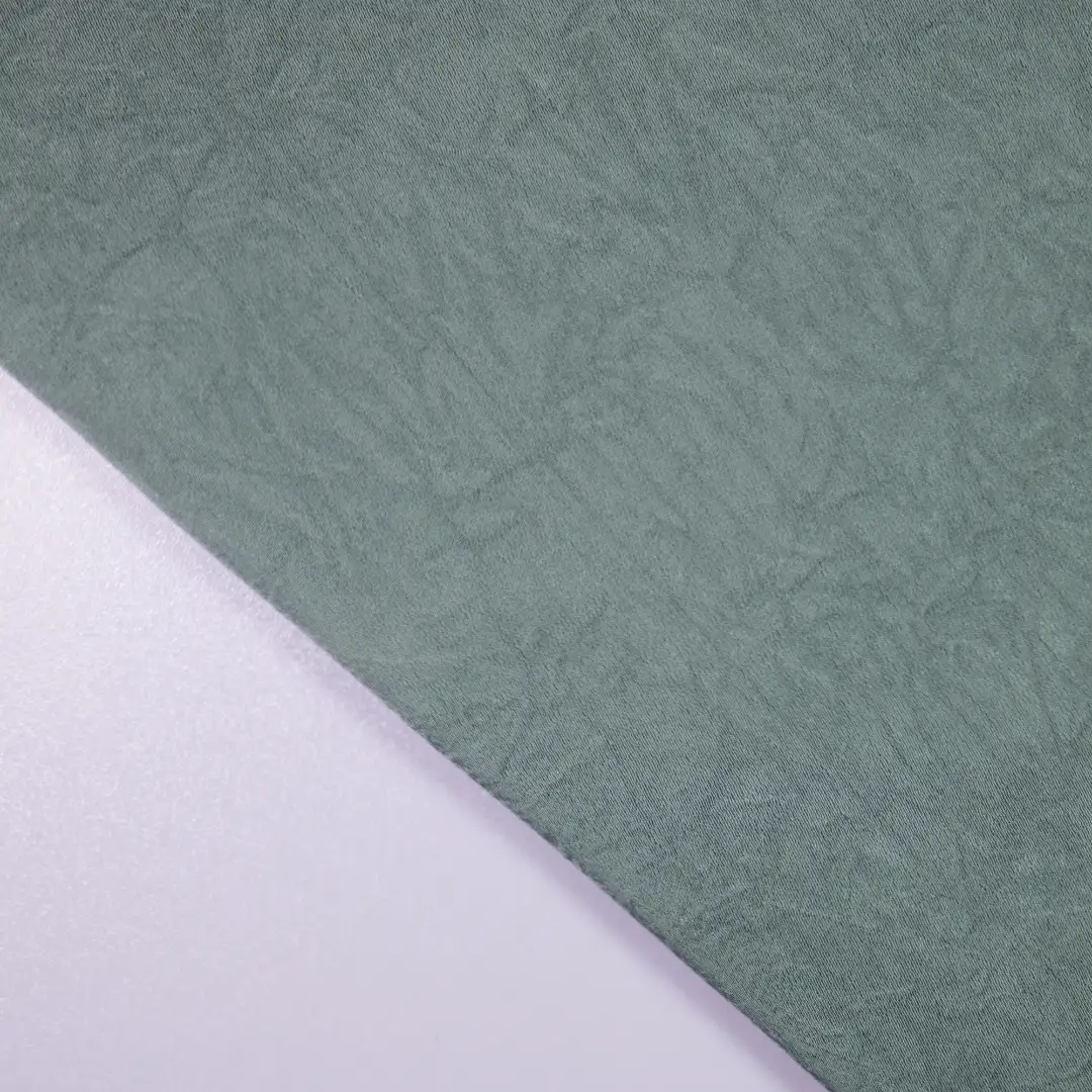 China Fabric for Blouse,Crop Top,Women's Pants ,Skirt  Space Dyed Synthetic Woven Fabric Polyester Turquoise Green color buy from China wholesaler bulk order at wholesale price free worldwide shipping Alibaba