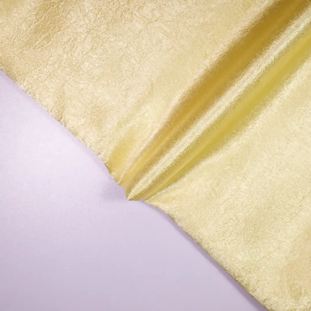 China Fabric for Shirt,Crop Top Bengaline Synthetic Woven Fabric Polyester Light Yellow color buy from China wholesaler bulk order at wholesale price free worldwide shipping Alibaba