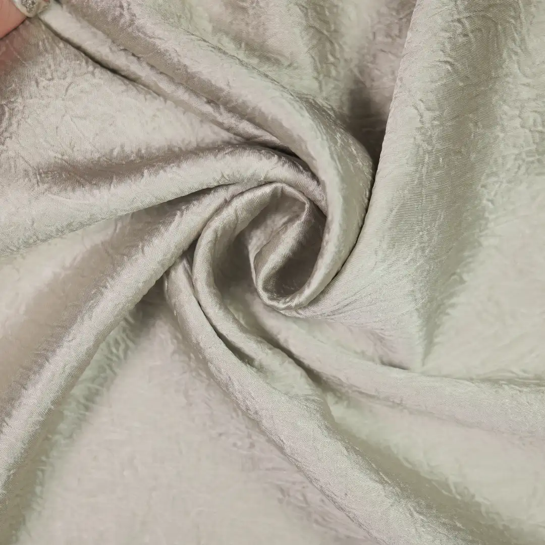 China Fabric for Shirt,Pants,Crop Top,Skirt,Skirt  Crepe Synthetic Woven Fabric Polyester LightGreen color buy from China wholesaler bulk order at wholesale price free worldwide shipping Alibaba