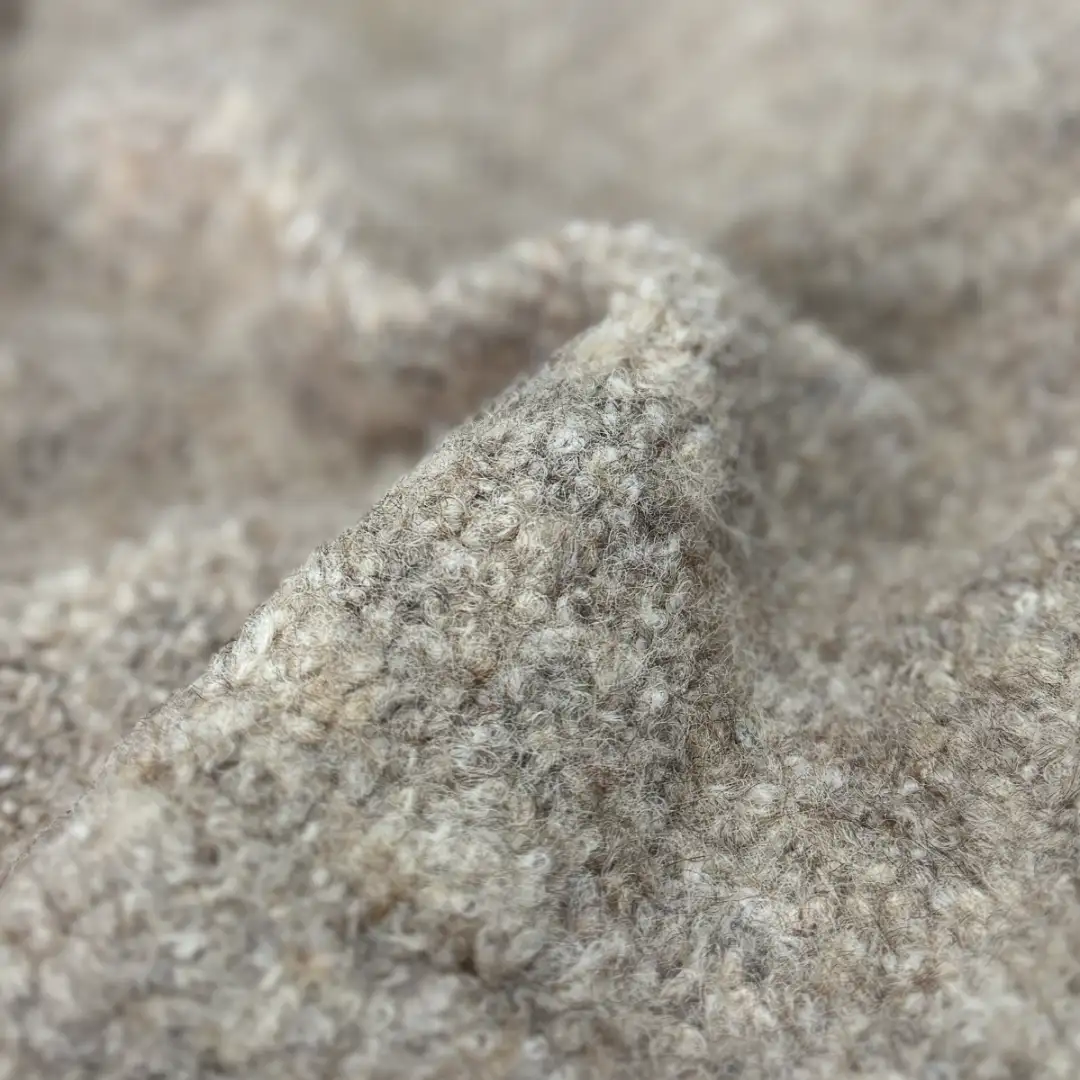 China Yarn for Ladies Vest (Sweater),Open Cardigan (Sweater),Crew Neck Pullover (Sweater),Polo T-shirt (Sweater) Mossy Yarn Fancy Yarn Recycled Polyester Recycled Nylon RWS Wool Spandex light apricot color buy from China wholesaler bulk order at wholesale price free worldwide shipping Alibaba