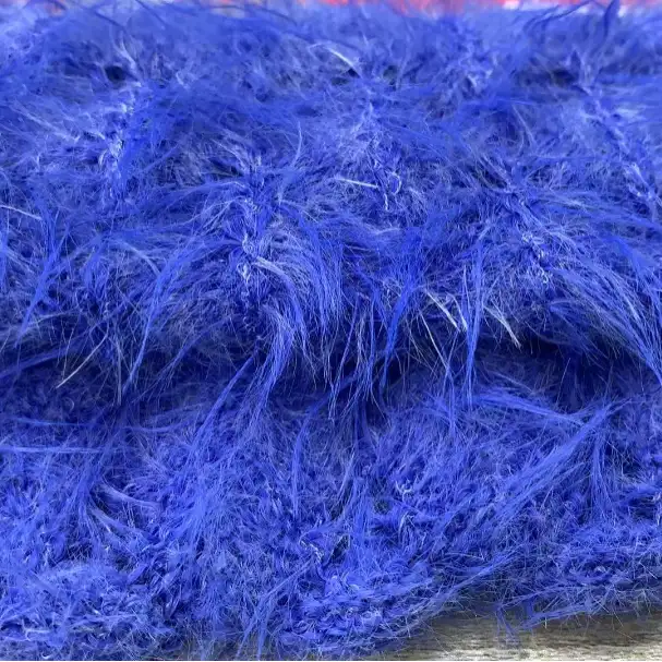 China Yarn for Round Neck Pullover (Sweater),T-shirt (Sweater),Polo T-shirt (Sweater) Cat Feather Yarn Fancy Yarn Polyamide Polyester 花蓝 color buy from China wholesaler bulk order at wholesale price free worldwide shipping Alibaba