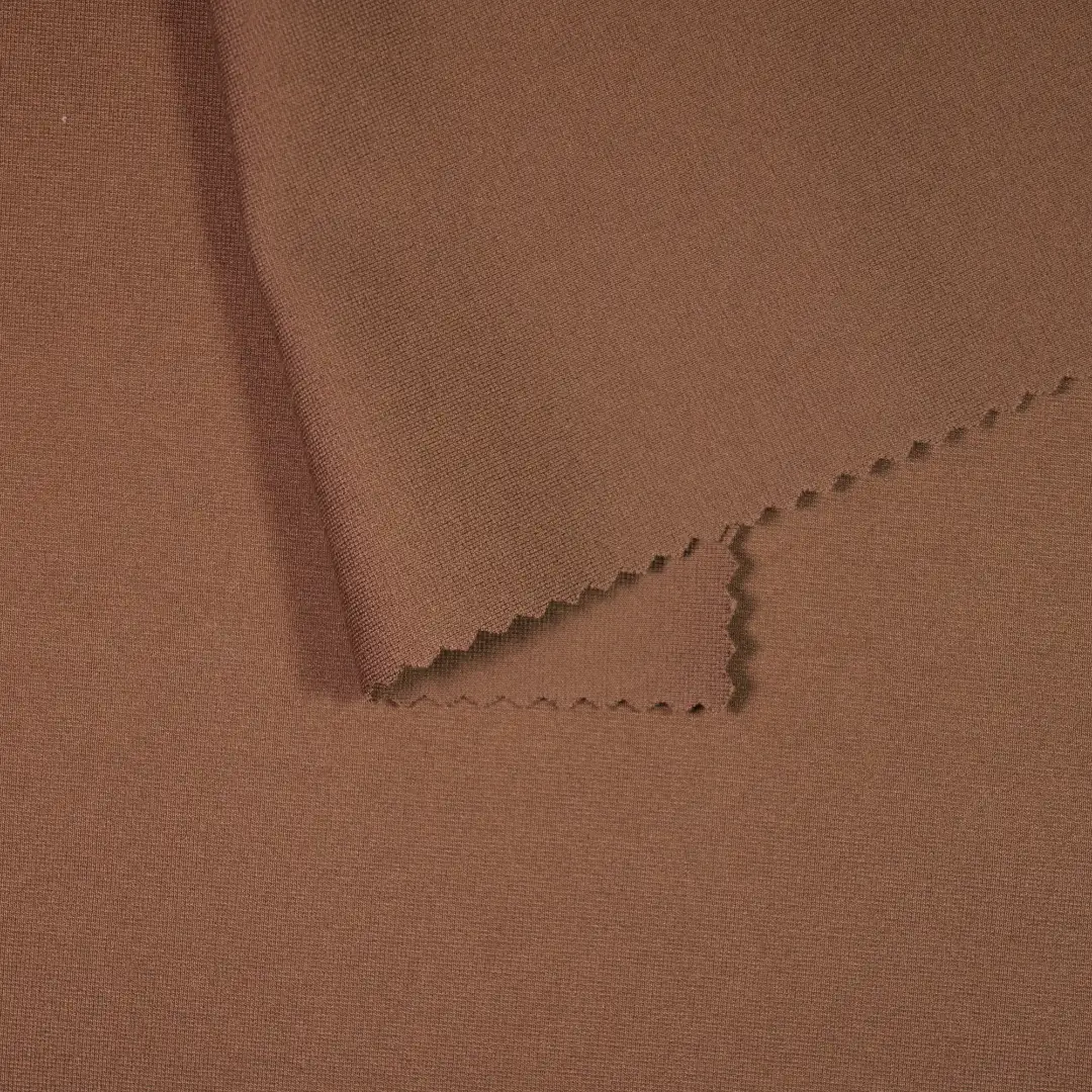 China Fabric for Jackets,Knitted Jacket ,Tracksuits Ponte Roma Knit Fabric Rayon Nylon Spandex brown color buy from China wholesaler bulk order at wholesale price free worldwide shipping Alibaba