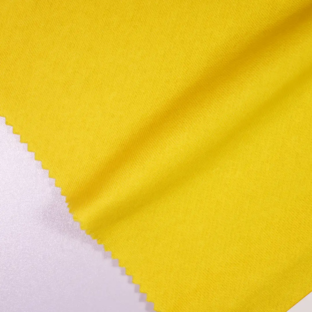 China Fabric for Hoodie Fleece Knit Fabric Cotton Polyester yellow color buy from China wholesaler bulk order at wholesale price free worldwide shipping Alibaba