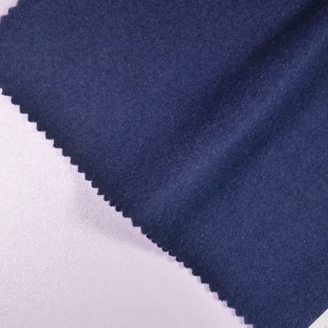 China Fabric for Trench Coat,Overcoat Fleece Knit Fabric Cotton Polyester Dark blue color buy from China wholesaler bulk order at wholesale price free worldwide shipping Alibaba
