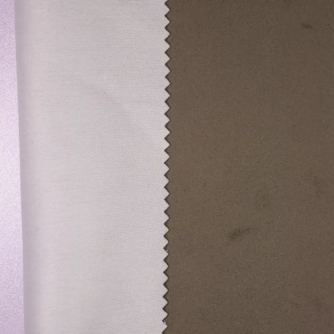 China Fabric for Jackets,Trench Coat,Uniform Suede Knit Fabric Polyester Spandex Khaki color buy from China wholesaler bulk order at wholesale price free worldwide shipping Alibaba