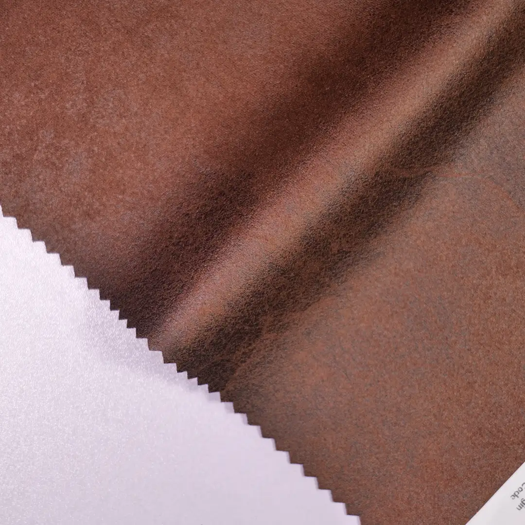 China Fabric for Jackets,Trench Coat Suede Knit Fabric Polyester Spandex brown color buy from China wholesaler bulk order at wholesale price free worldwide shipping Alibaba
