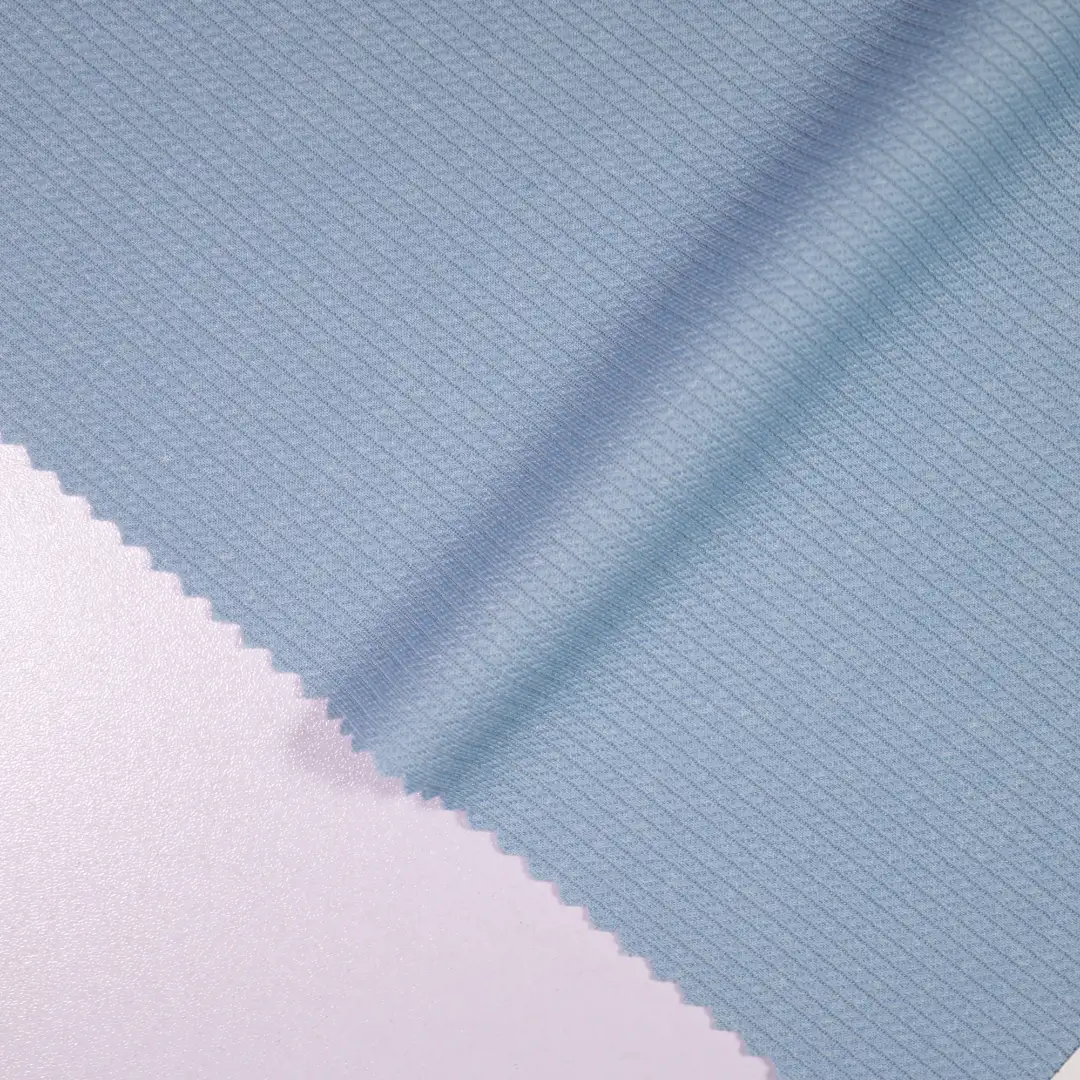 China Fabric for Jackets,Knitted Jacket  Jacquard Knit Fabric Polyester Spandex blue color buy from China wholesaler bulk order at wholesale price free worldwide shipping Alibaba