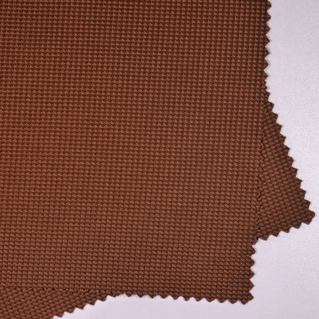 China Fabric for T-Shirt,Polo Shirt Jacquard Knit Fabric Polyester Spandex brown color buy from China wholesaler bulk order at wholesale price free worldwide shipping Alibaba