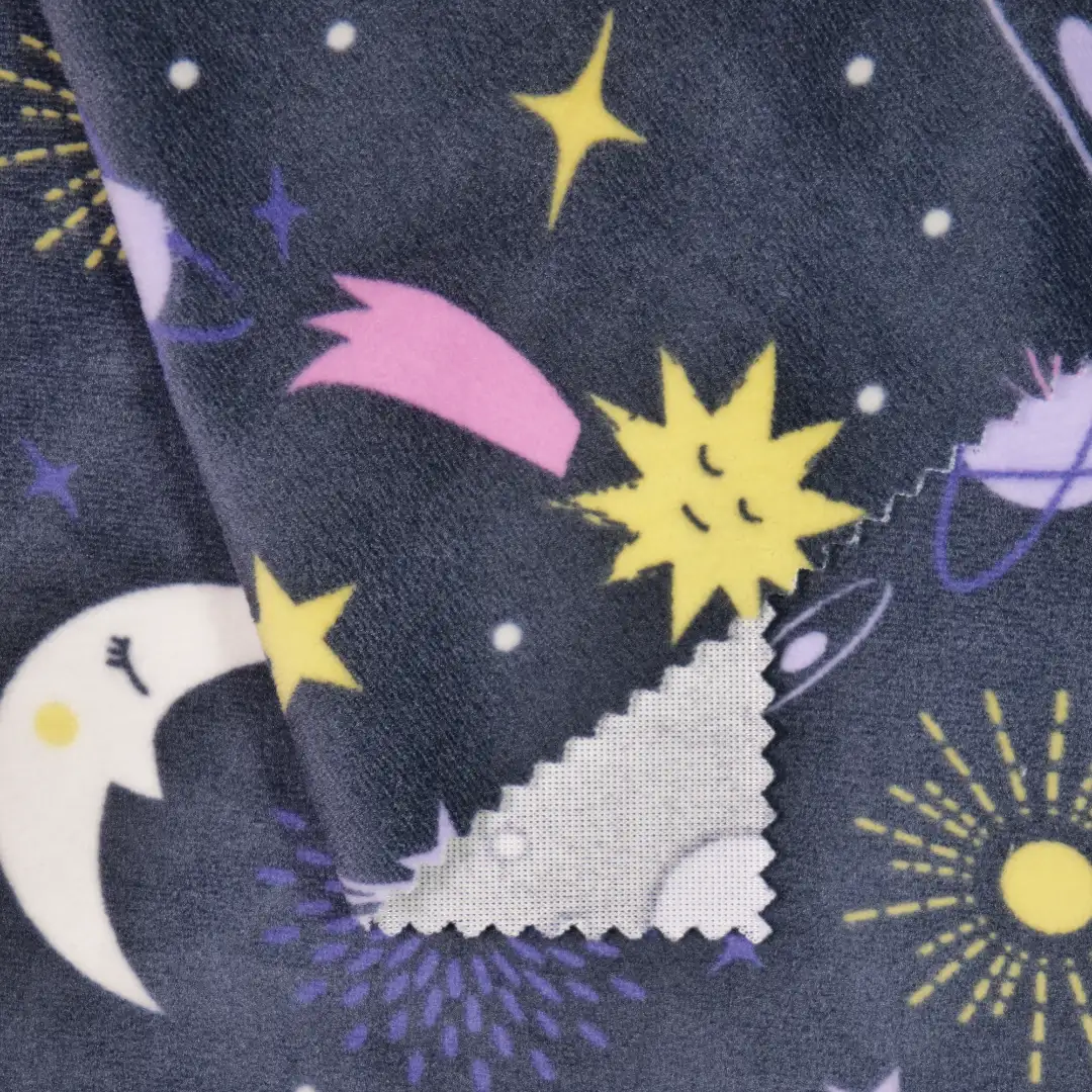 China Fabric for Hoodie  ,Loungewear,Sweatshirt Velvet Knit Fabric Polyester Printing color buy from China wholesaler bulk order at wholesale price free worldwide shipping Alibaba