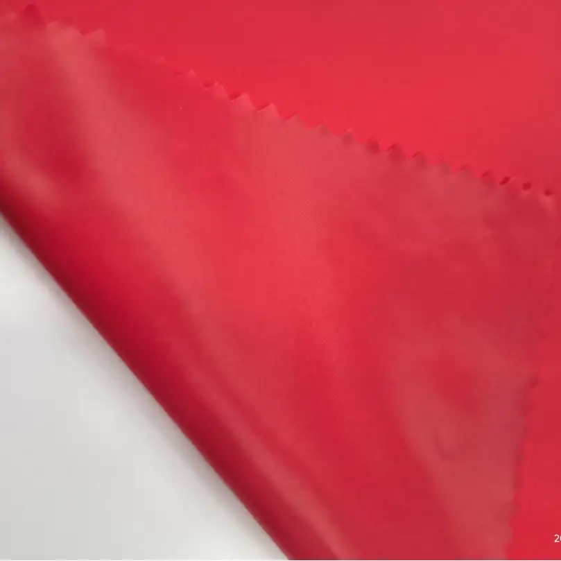 China Fabric for Jackets,Uniform Polyester Taffeta Synthetic Woven Fabric Recycled Polyester 400红色 color buy from China wholesaler bulk order at wholesale price free worldwide shipping Alibaba