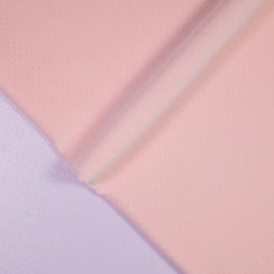 China Fabric for T-Shirt,Polo Shirt,Yoga Clothes,Sports Bras Mesh Knit Fabric Polyester Spandex pink color buy from China wholesaler bulk order at wholesale price free worldwide shipping Alibaba