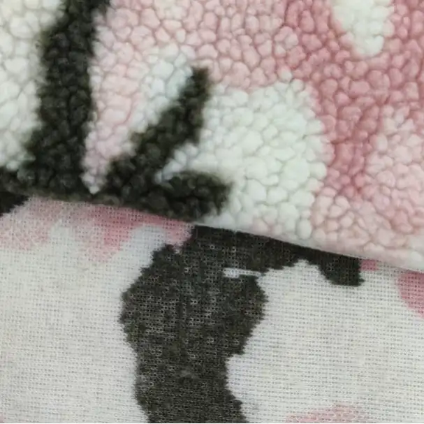 China Fabric for Hoodie,Padded Jacket Sherpa Knit Fabric Polyester pink color buy from China wholesaler bulk order at wholesale price free worldwide shipping Alibaba