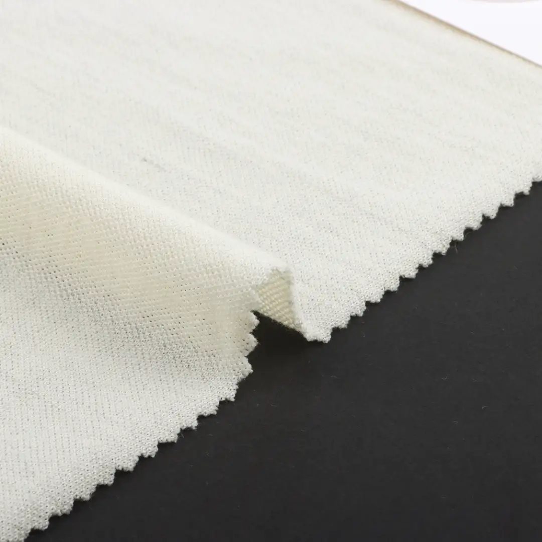 China Fabric for T-Shirt,Polo Shirt,Tank Top Birdeye Mesh Knit Fabric Wool cream-coloured color buy from China wholesaler bulk order at wholesale price free worldwide shipping Alibaba