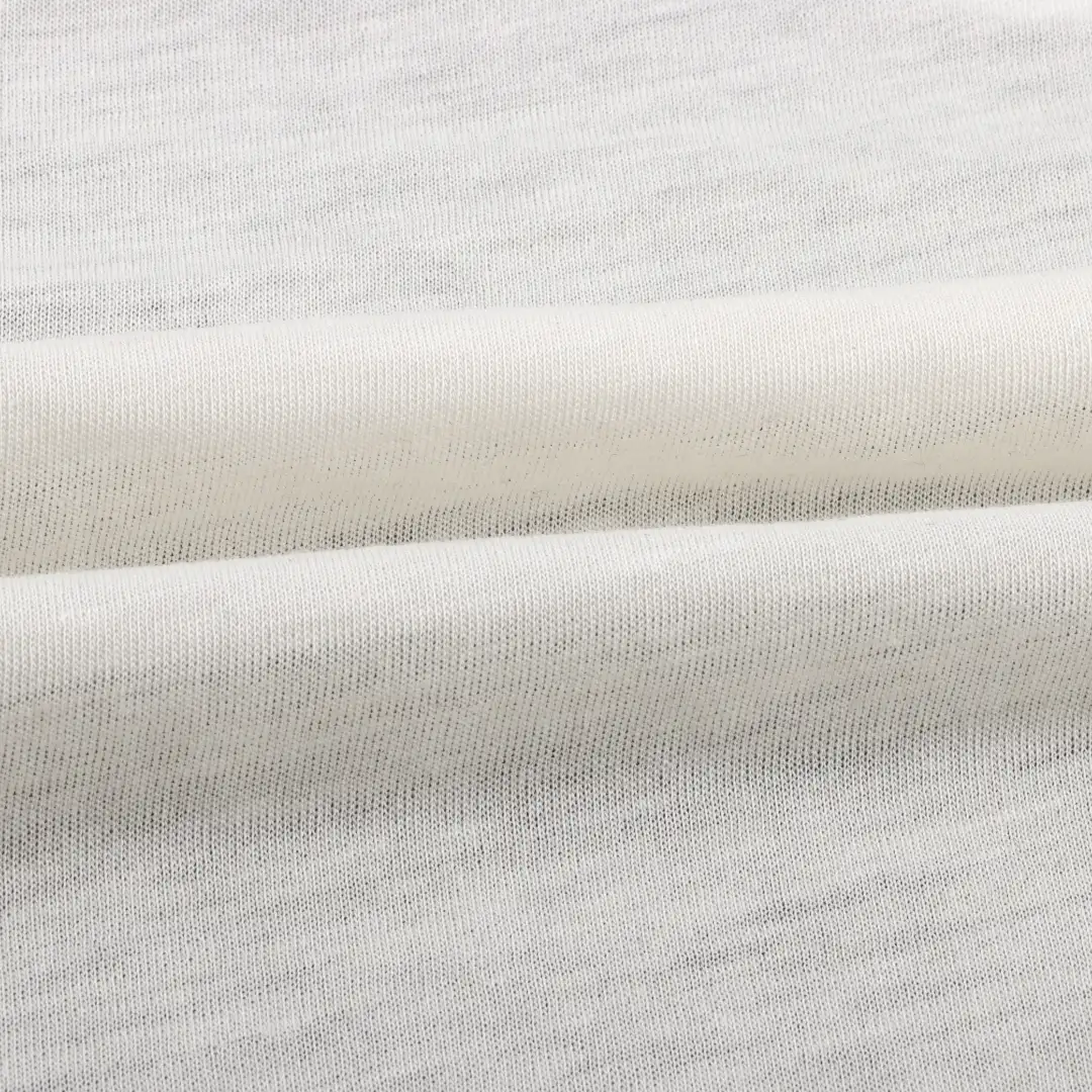 China Fabric for T-Shirt,Tank Top,Men’s Vest  Single Jersey Knit Fabric Acrylic Wool Creamy white color buy from China wholesaler bulk order at wholesale price free worldwide shipping Alibaba