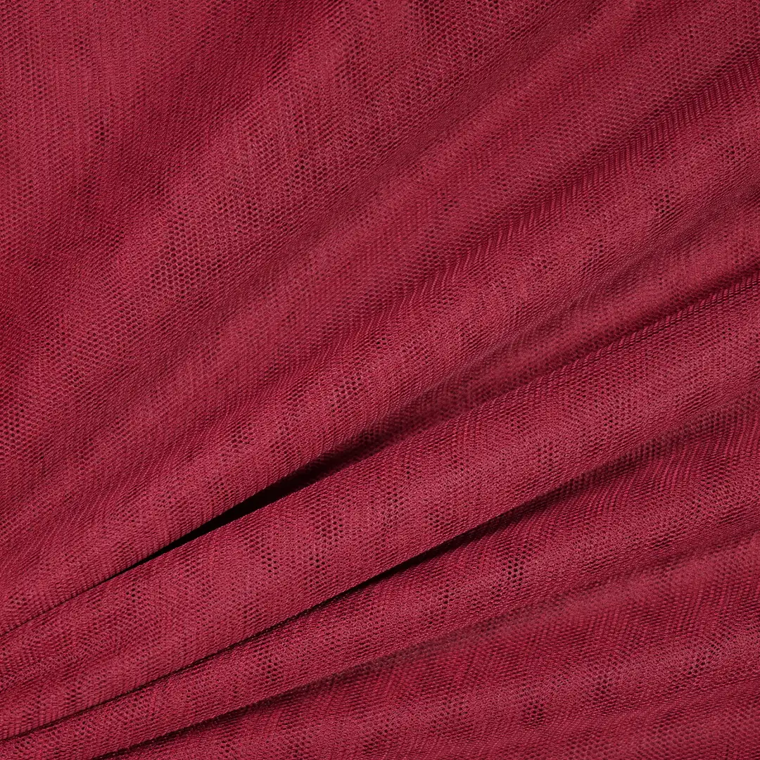 China Fabric for Interlining Mesh Knit Fabric Polyester Spandex wine color buy from China wholesaler bulk order at wholesale price free worldwide shipping Alibaba