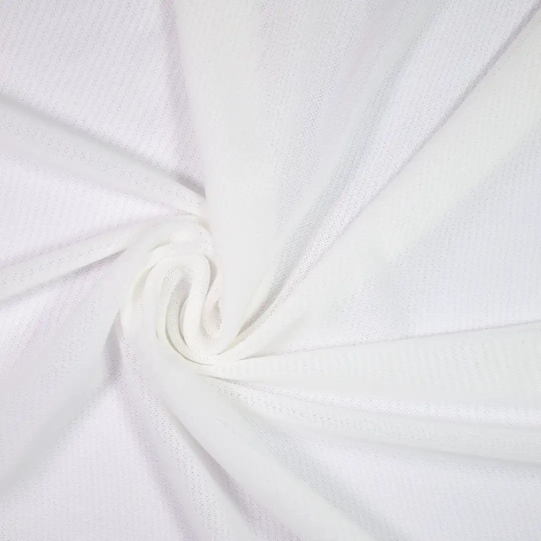 China Fabric for Interlining Mesh Knit Fabric Polyester Spandex White color buy from China wholesaler bulk order at wholesale price free worldwide shipping Alibaba